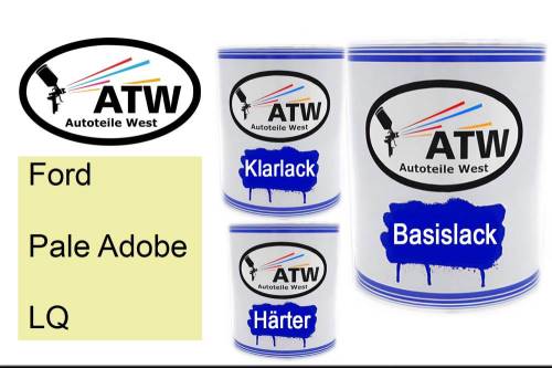 Ford, Pale Adobe, LQ: 1L Lackdose + 1L Klarlack + 500ml Härter - Set, von ATW Autoteile West.